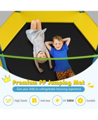 7 Feet Kids Recreational Bounce Jumper Trampoline-Yellow
