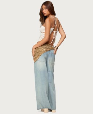 Women's Ebba Cut Out Chiffon Top