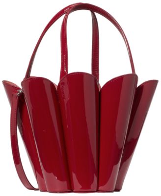 Spade Mini Patent Leather Flower Bucket Bag
