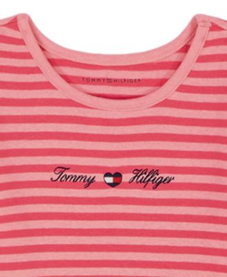 Girls' Toddler 2T–4T Striped T-Shirt and Ribbed Flare Leggings, 2-Piece Set