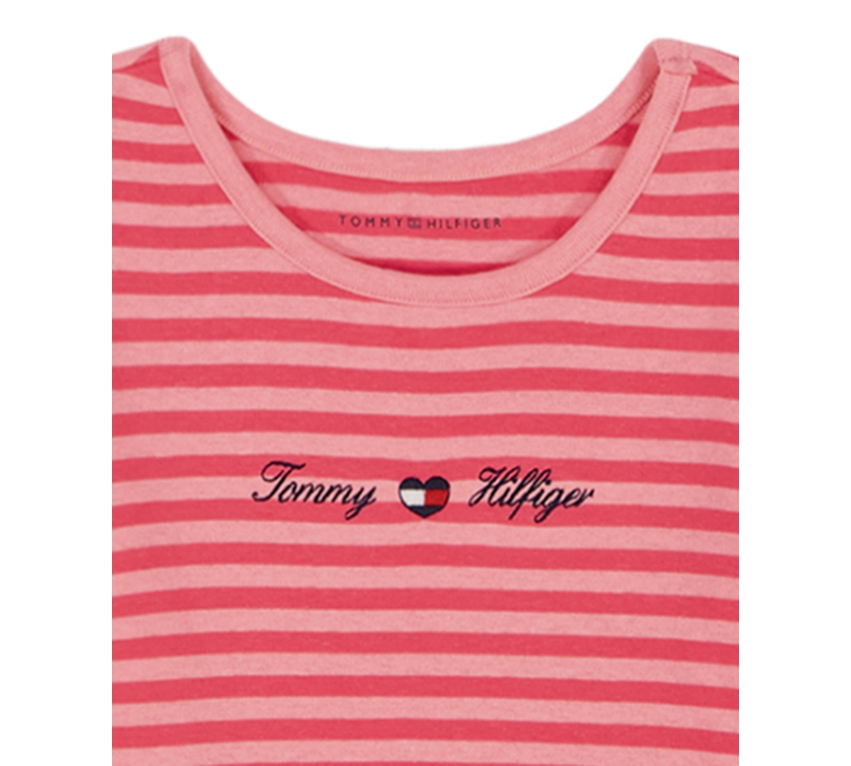 Tommy Hilfiger Girls Toddler 2T–4T Striped T-Shirt and Ribbed Flare Leggings, 2-Piece Set