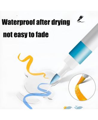 24 Colors Brush Markers Pens, Water-based Ink and Quick-Drying for Plastic Sheets, Ceramics, Stone and Handmade Crafts