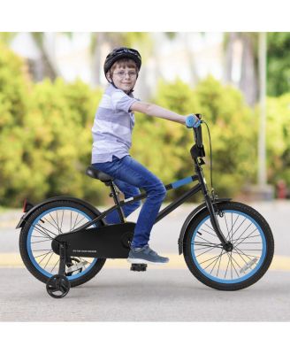 18 Inch Kids Bike with Adjustable Handlebar and Saddle Black