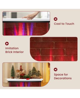 27 Inch Freestanding Fireplace with Remote Control