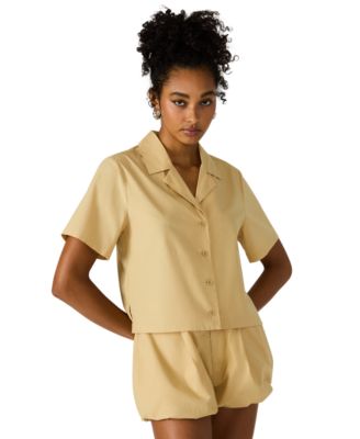 Steve Madden - Women's Sandra Collared Button Front Top