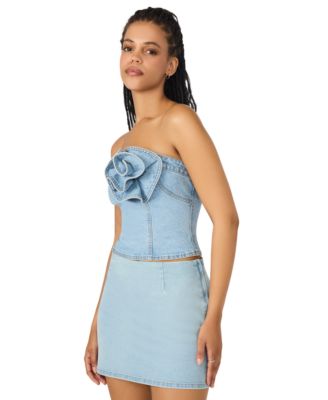 Women's Rosette Bustier Sleeveless Top