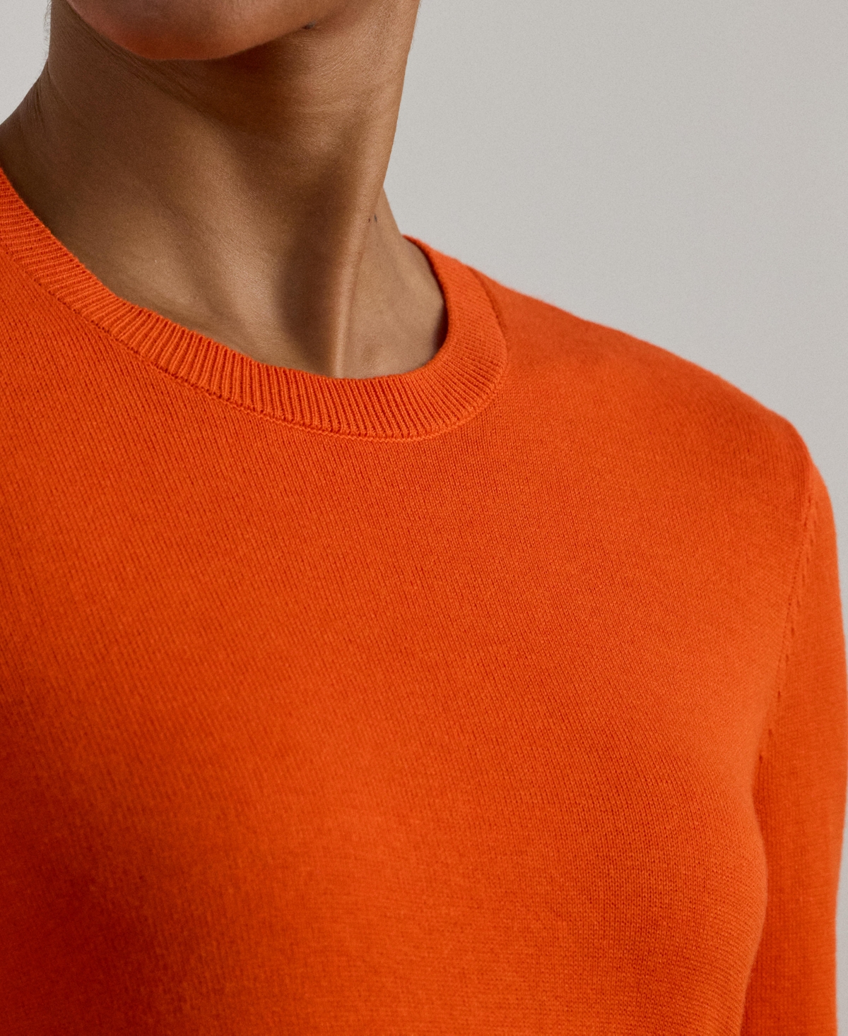 Ralph Lauren Women's Cotton-blend Sweater In Orange