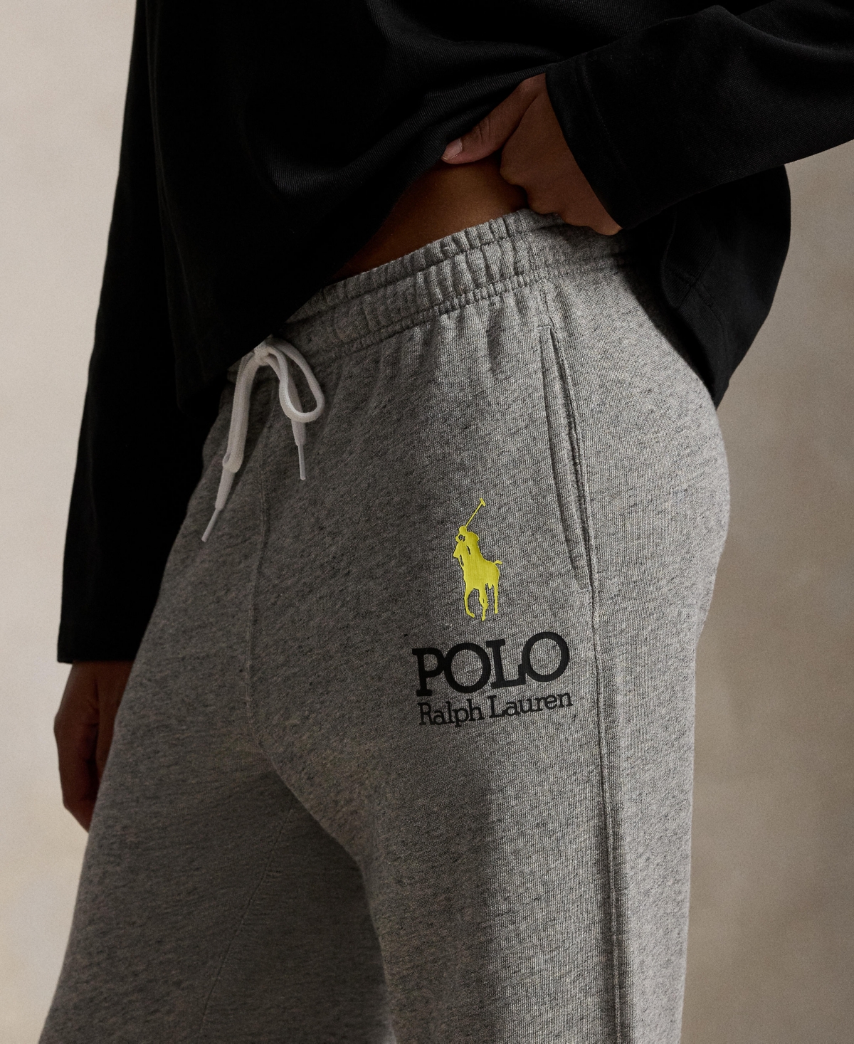 Polo Ralph Lauren Women's Big Pony Fleece Sweatpants In Gray