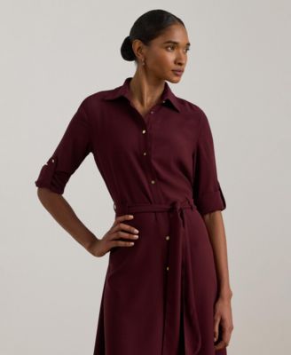 Women's Double-Faced Point Collar Shirt Dress