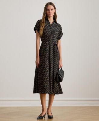 Lauren Ralph Lauren - Women's Geo-Print Belted Dress