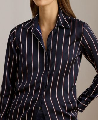 Women's Striped Charmeuse Shirt