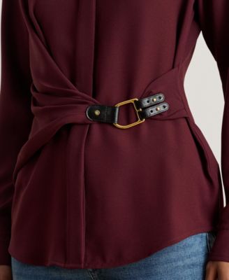 Women's Buckle Trim Top