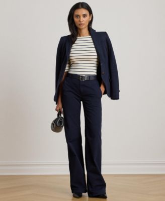 Women's Striped Boat Neck T-Shirt