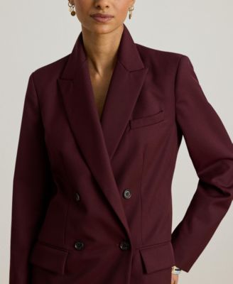 Women's Double-Breasted Twill Blazer