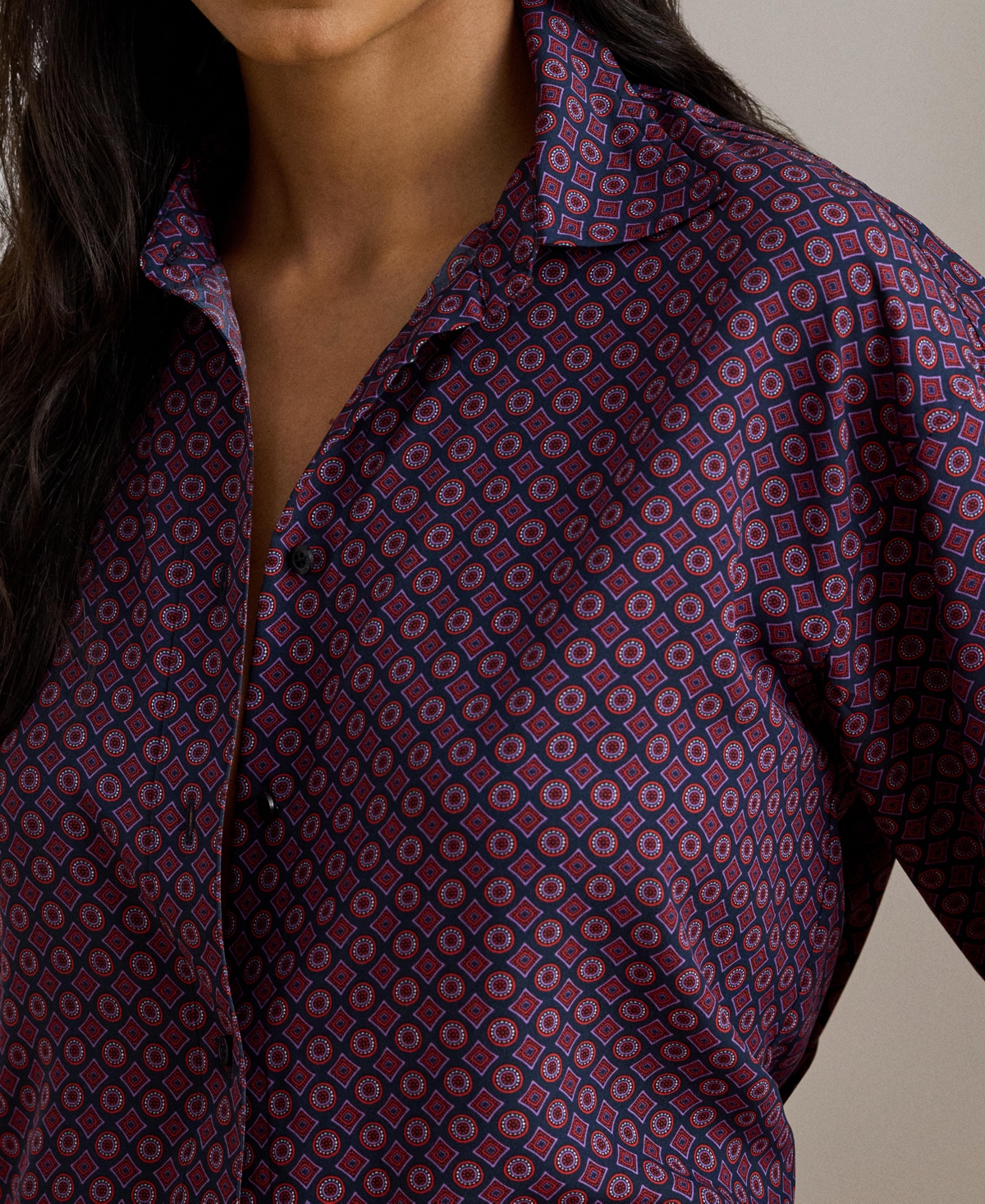 Lauren Ralph Women's Foulard Print Shirt