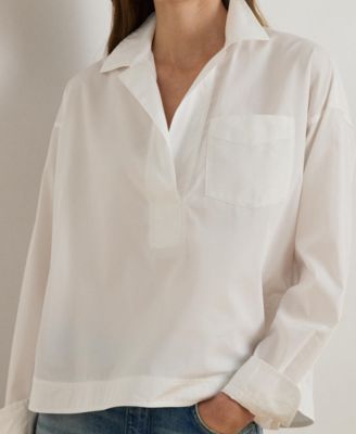Women's Cropped Long-Sleeve Shirt