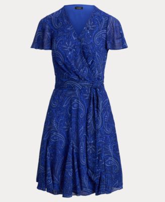 Women's Crinkled Surplice Dress