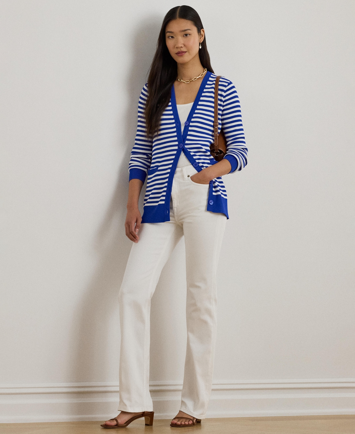 Ralph Lauren Women's Long-sleeve V-neck Cardigan In Multi