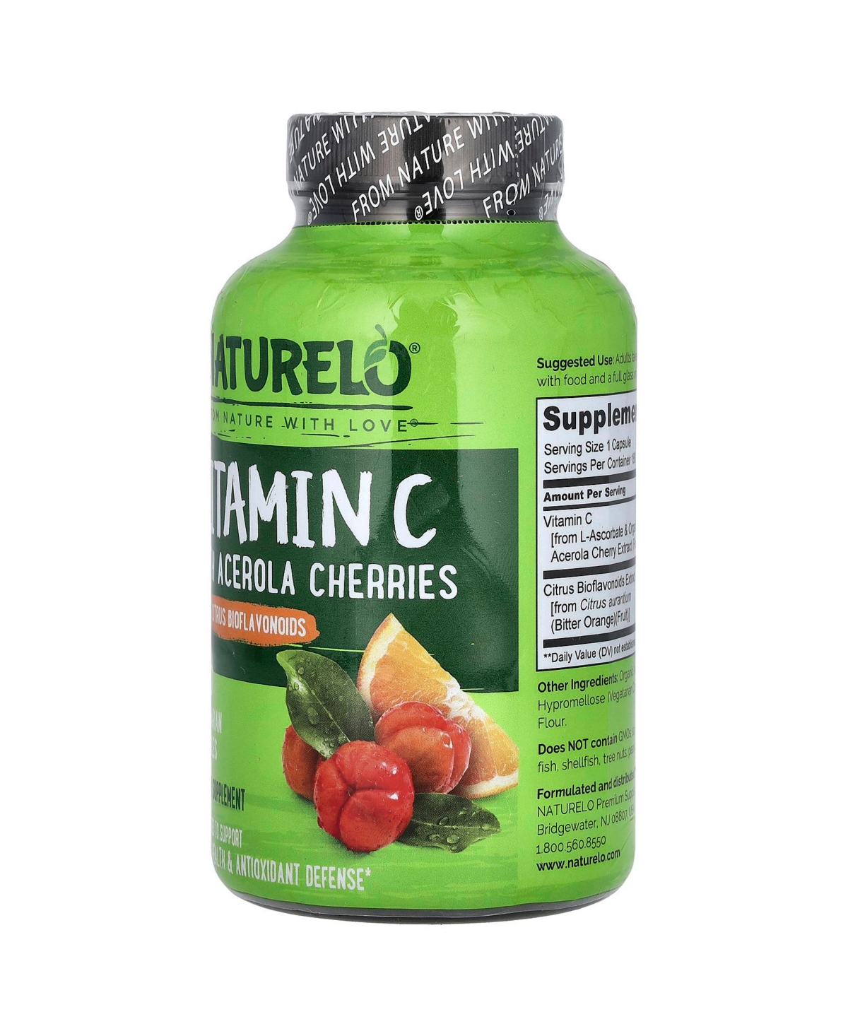 Naturelo Vitamin C With Acerola Cherries Plus Citrus Bioflavonoids