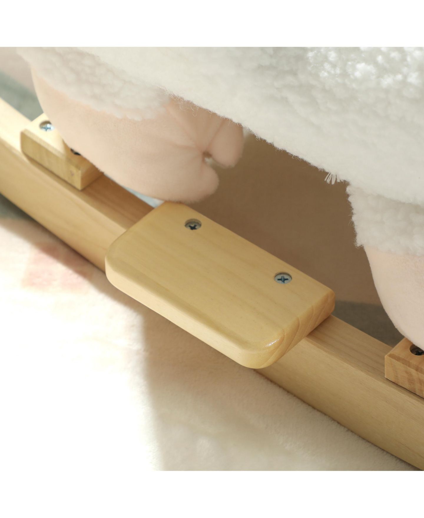 Детская мягкая игрушка Qaba Sheep Rocking Horse, Plush, Sound-Activated, 55 lbs Capacity, Ages 18-36 Months, цвет: Белый — фото 9
