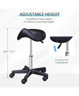 Adjustable Hydraulic Rolling Salon Stool Swivel Saddle Stool Spa Beauty