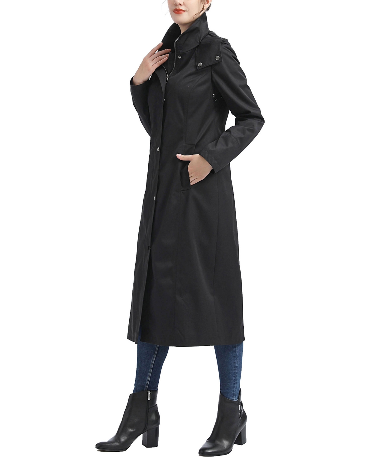 kimi + kai Women's kimi + kai Water-Resistant Hooded Long Coat