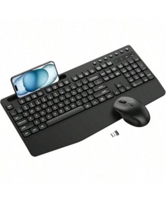 Wireless Keyboard And Mouse Combo- Level DPI Adjustable Wireless Mouse, OS Desktop Laptop, Black