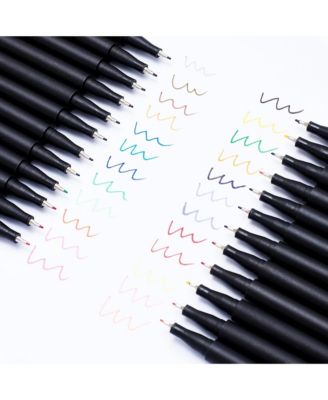 60 Pcs Fineliner Color Pens Set, 0.4MM Fine Tip Highlighter for Painting, Sketching, Doodling, Drafting and Art Projects