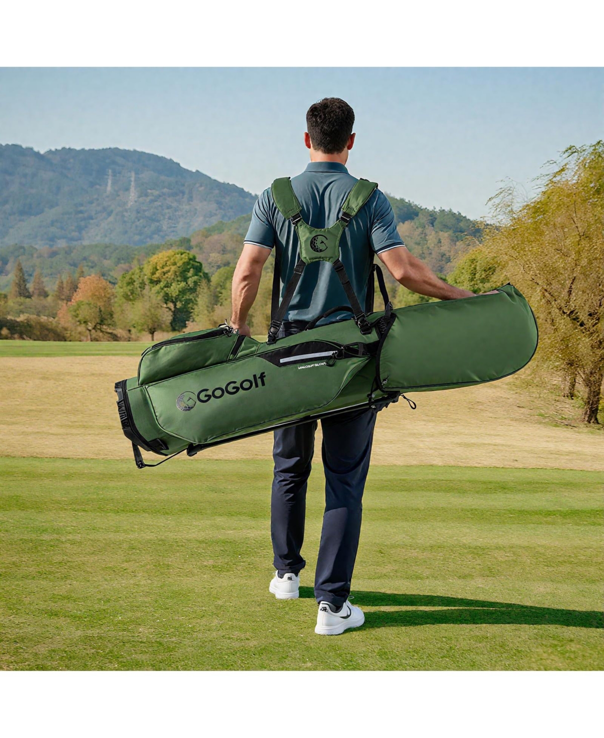 Mecale Golf Stand Bag Lightweight Golf Bag with 8 Way Top Dividers and 5 Zippered Pockets
