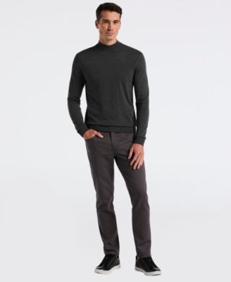 Men's Long-Sleeve Mock Neck Pullover Sweater