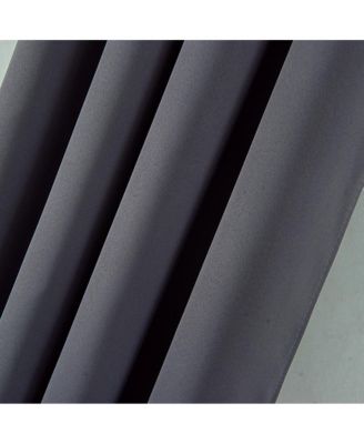 Anchorage Blackout Single Grommet Curtain Panel Pair - 54x63", Charcoal