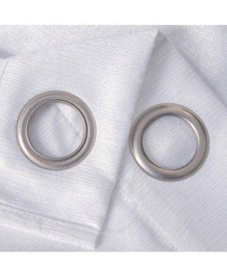 Lina Matte Embossed Blackout Grommet Single Panel - 52x90", White