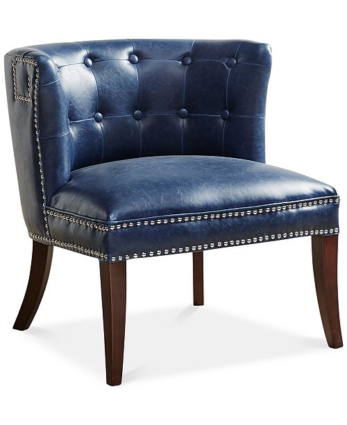 Furniture Aria Faux Leather Shelter Slipper Chair Reviews Furniture Macy S