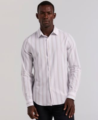 Men's Long-Sleeve Ombre Yarn-Dyed Stripe Shirt