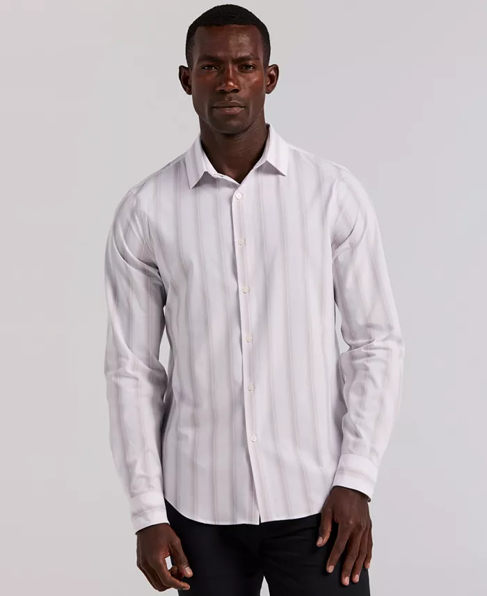 Men's Long-Sleeve Ombre Yarn-Dyed Stripe Shirt - thumbnail 6