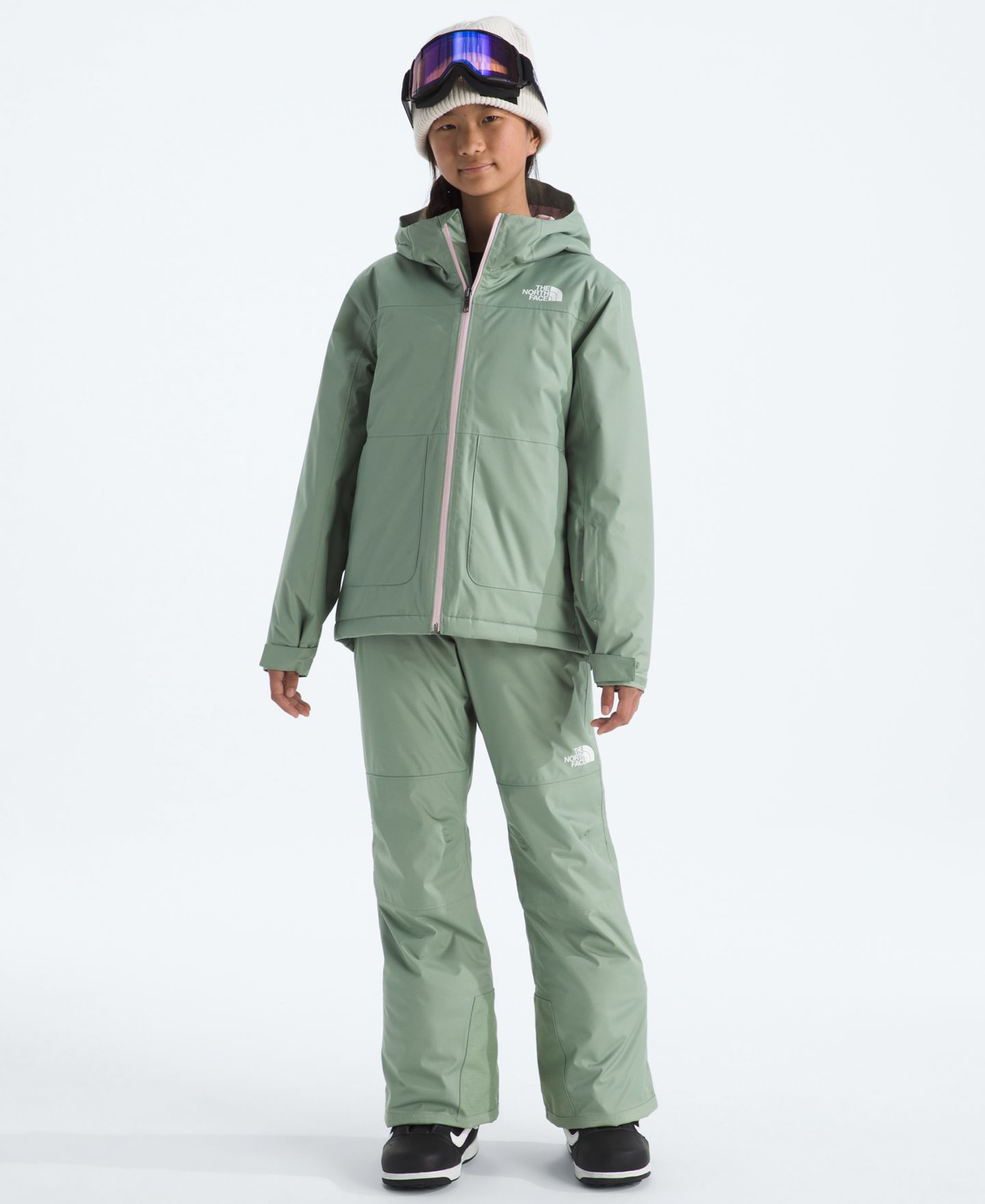 Брюки The North Face Waterproof Freedom Insulated Pants для девочек, цвет: Зелёный — фото 1