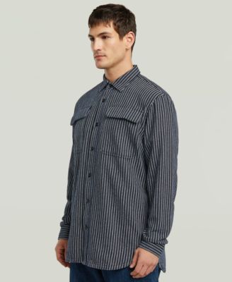 Men's Stripe Button-Up Regular-Fit Shirt
