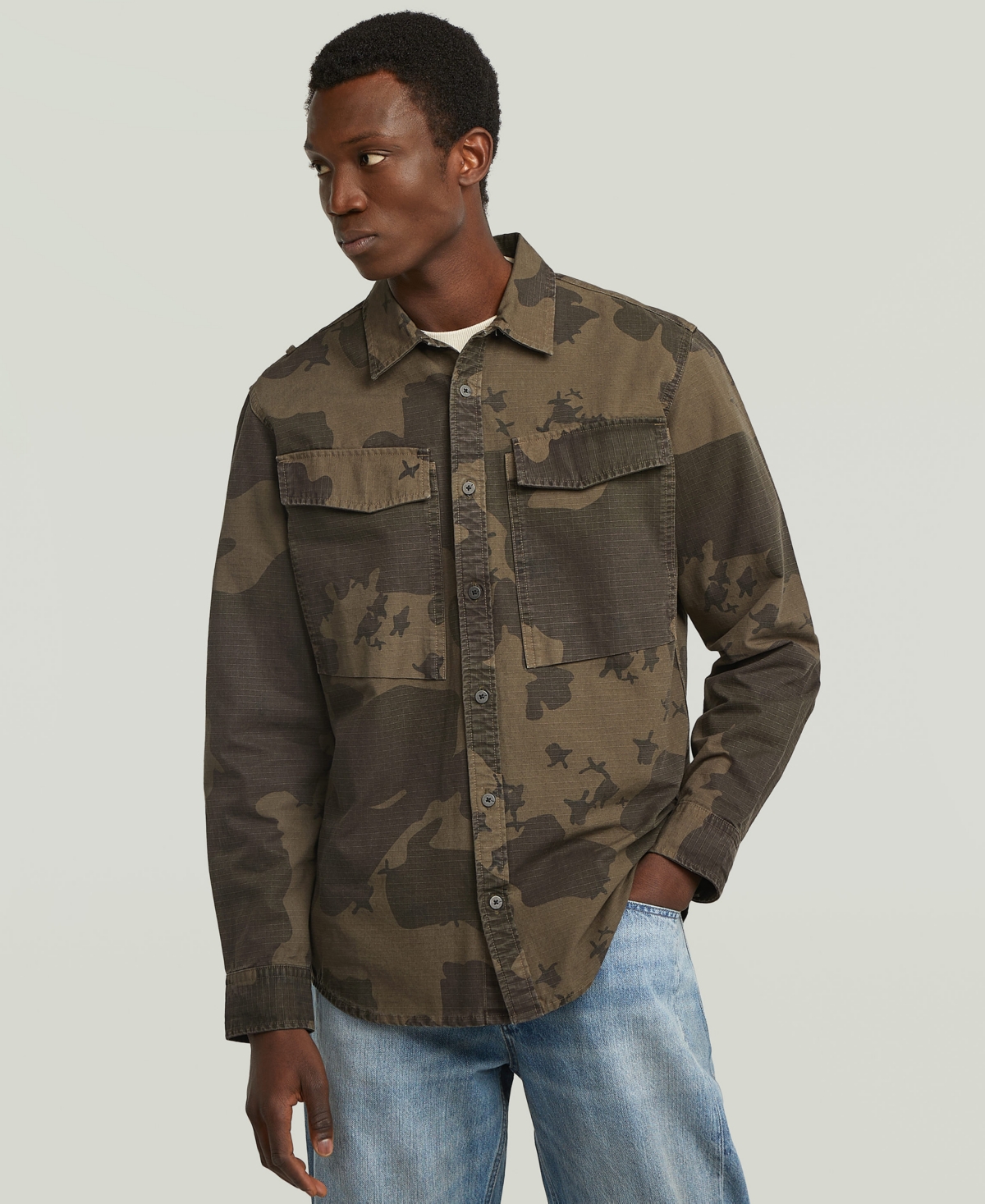 G-Star Raw Men's Classic-Fit Cargo Pocket Shirt