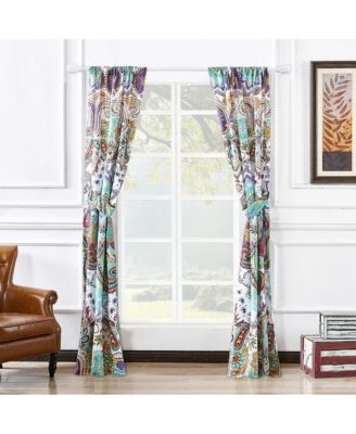 Barefoot Bungalow Nirvana Window Panel Pair - 42x84", Teal