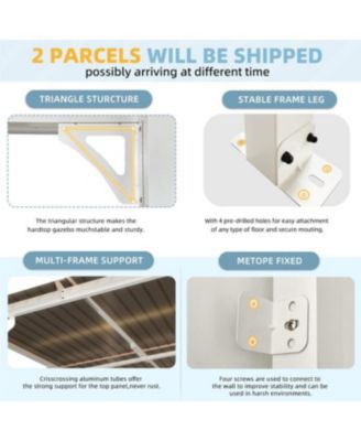 20'x10' Wall Mounted Gazebos Pergola