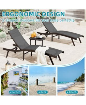 Outdoor Chaise Lounge, All Weather Pool Lounge Chairs Ergonomic Design