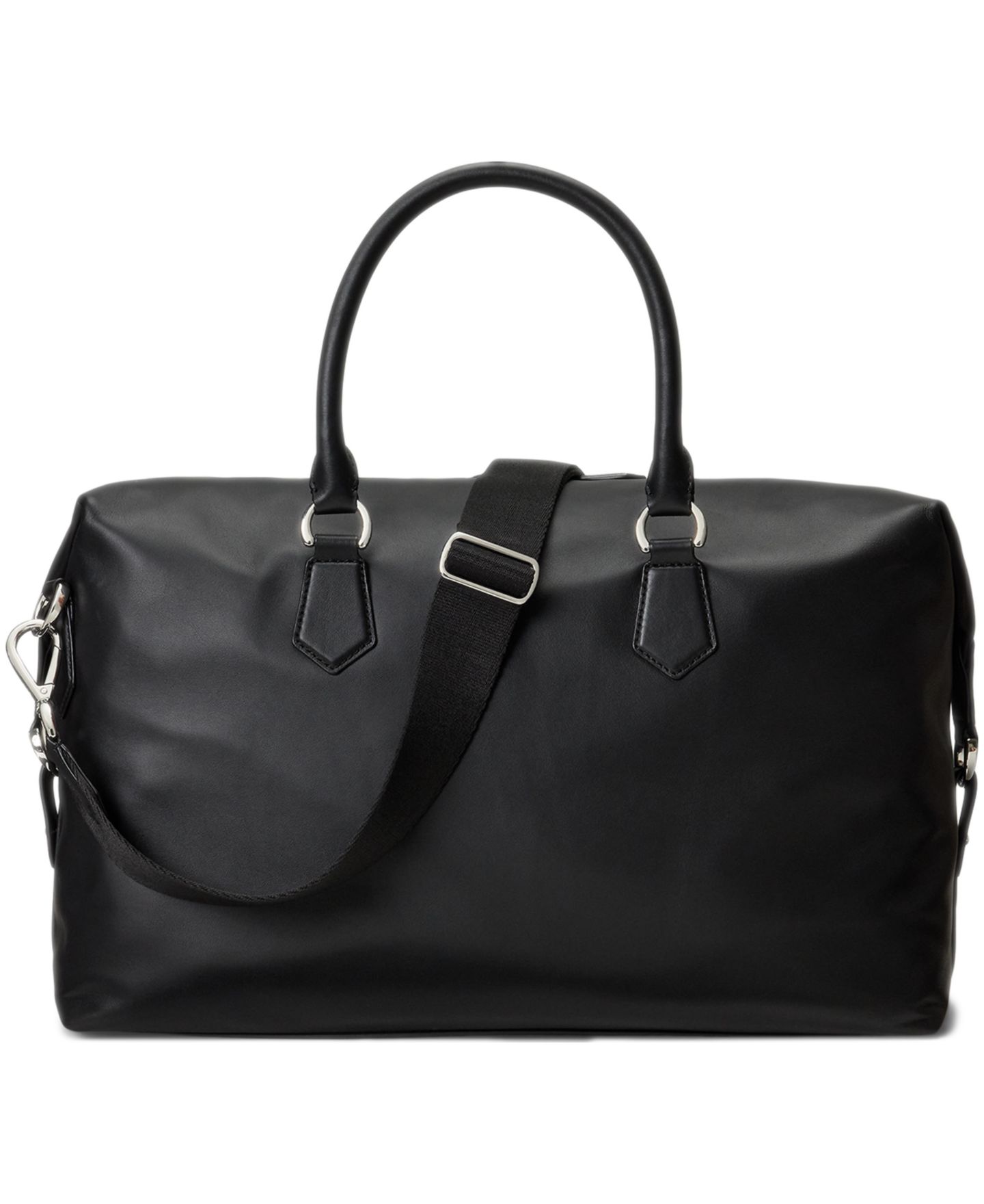 Мужская сумка Polo Ralph Lauren Smooth Leather Duffel, цвет: Чёрный — фото 5
