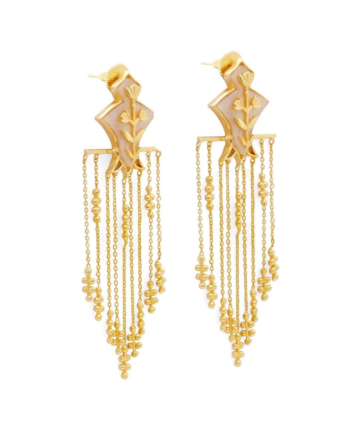 Dhwani Bansal Gold Plated Serai Earrings