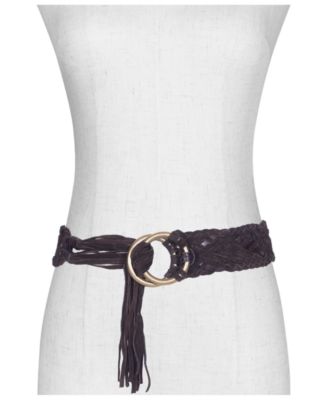 Women's 40mm Woven Fringe Belt