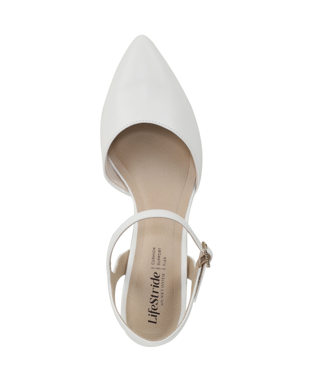 Lifestride Amaryllis Ankle Strap Pump In White