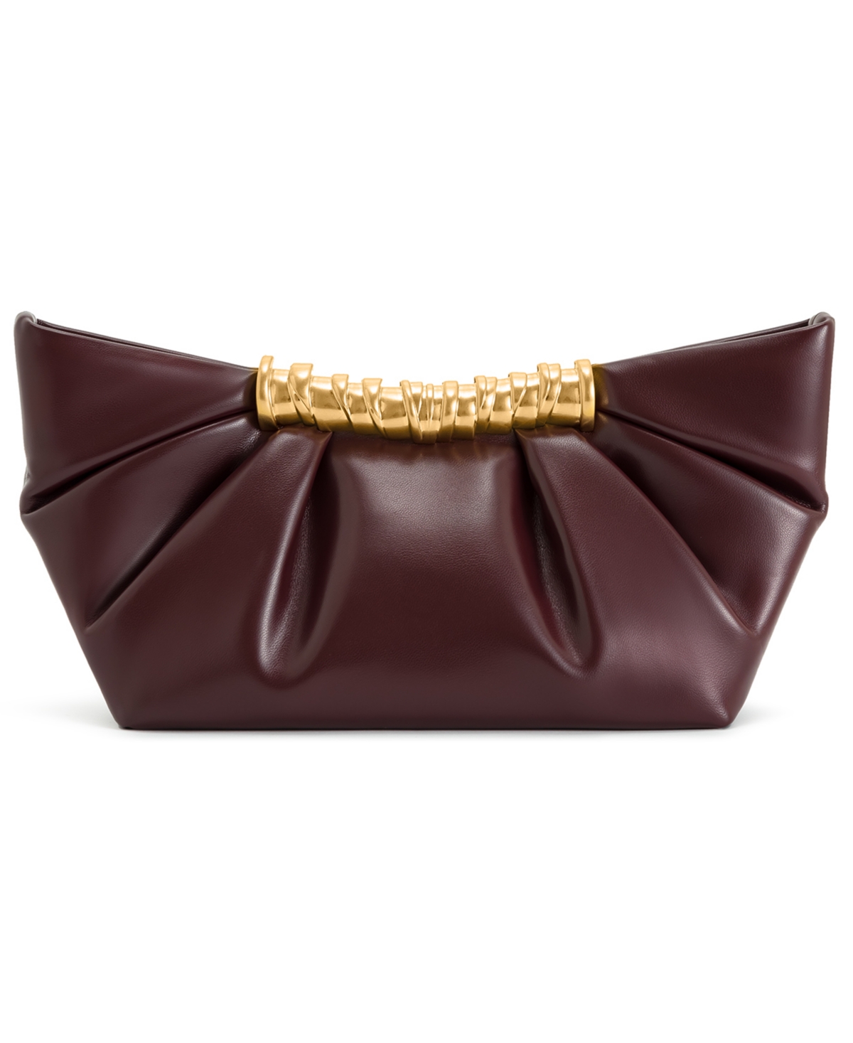 Jw Pei Lila Metal Frame Mini Clutch In Burgundy