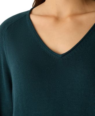 Women's V-Neck Long-Sleeve Sweater