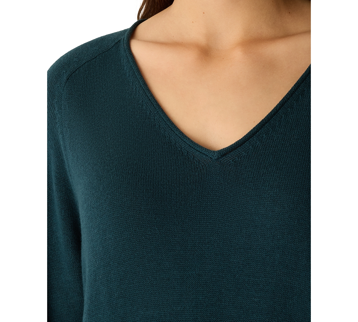 Eileen Fisher Women's V-Neck Long-Sleeve Sweater