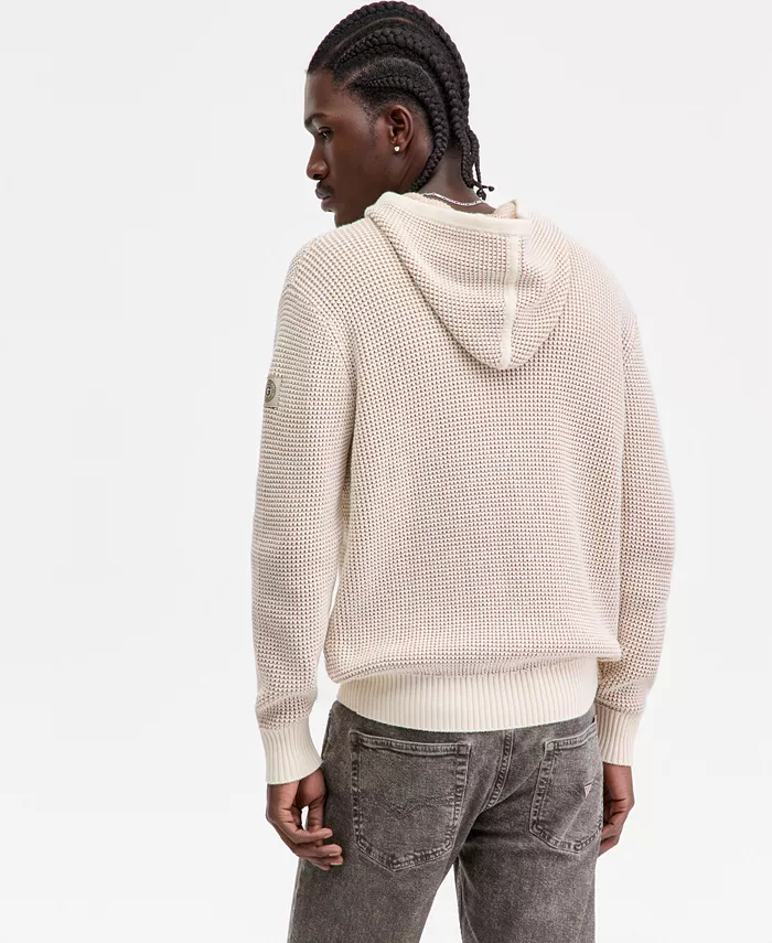 Men's Waffle Hoodie Sweater - thumbnail 4