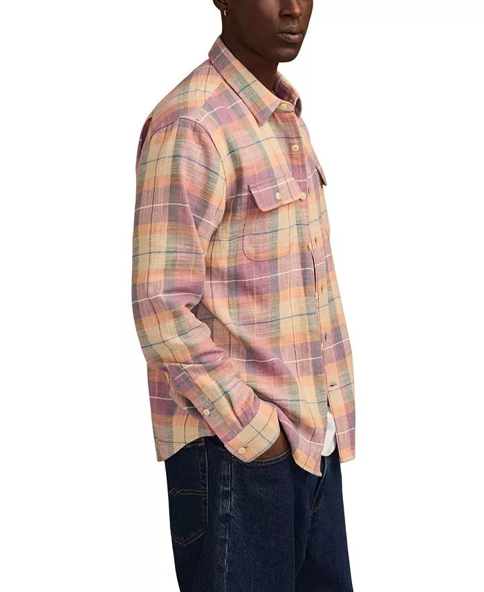 Men's Big Slub Plaid Shirt - thumbnail 2